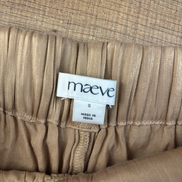 Anthropologie Maeve Shiny Hold Balloon Harem Pants Gold - Picture 5 of 10